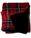 Whip Stitch Sherpa Throw Red