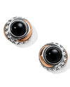 Brighton JA590D Neptune's Rings Black Agate Button Earrings