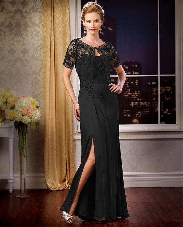 Black Jade Couture K178056 Lace Jacket Dress long mother of the bride dress