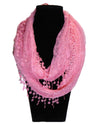 Lace Infinity Scarf Coral