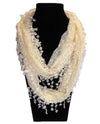 Lace Infinity Scarf beige