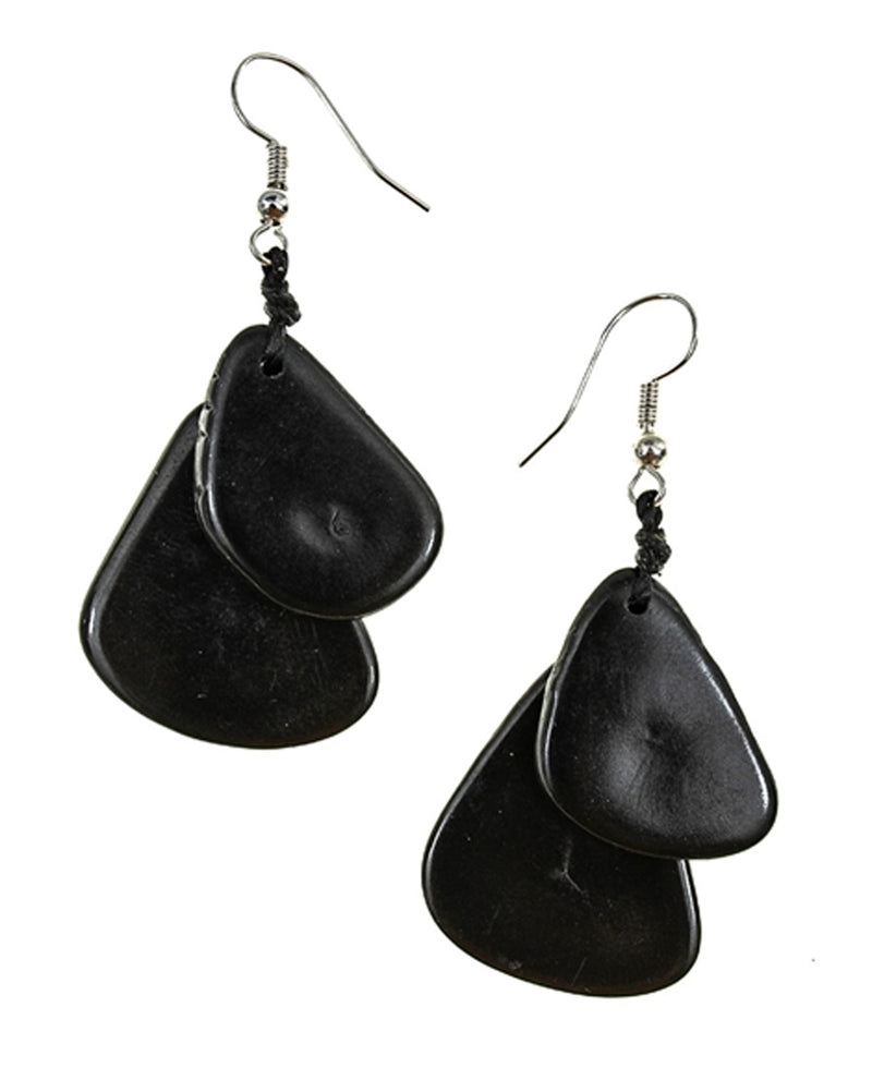 TAGUA 1E410 FIESTA EARRING ONYX