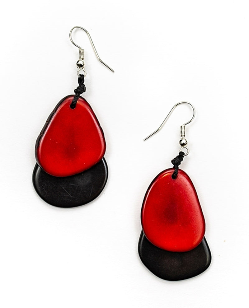 TAGUA 1E410 FIESTA EARRING RED/BLACK