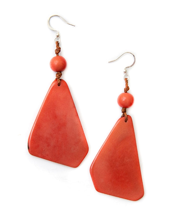 TAGUA 1E419 SCARLETT EARRING POPPY CORAL