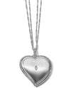 Brighton JM2413 Trust Your Journey Convertible Reversible Large Heart Necklace