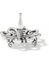 Silver Brighton G82290 Alcazar Ring Holder with alcazar hearts on the top and bottom