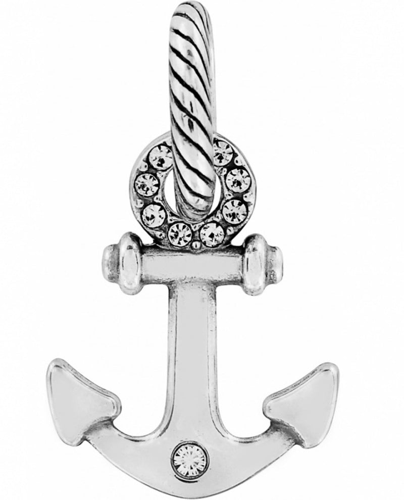 Brighton JC0592 Coastal Charm silver anchor charm with Swarovski crystals