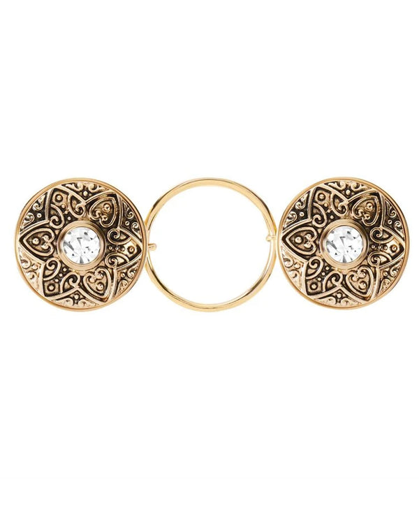 Coco + Carmen 2015035B Fashion Fastener Gold Flower