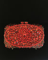 Oval Ring Crystal Bag-RED