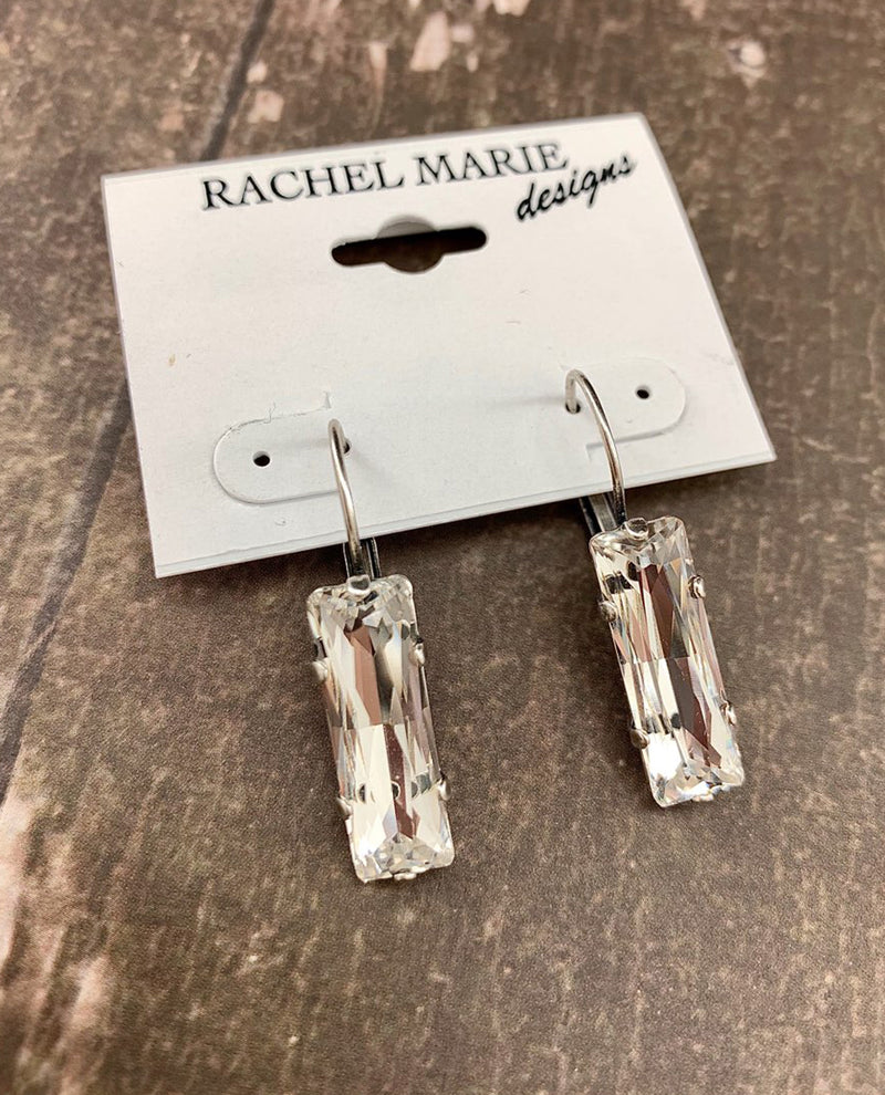 Rachel Marie Designs Bethany Baguette Earring Clear 