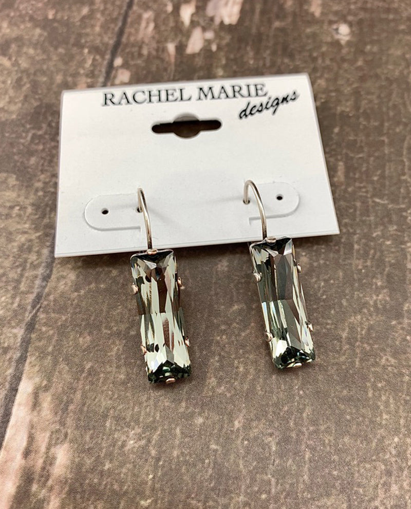 Rachel Marie Designs Bethany Baguette Earring Black Diamond