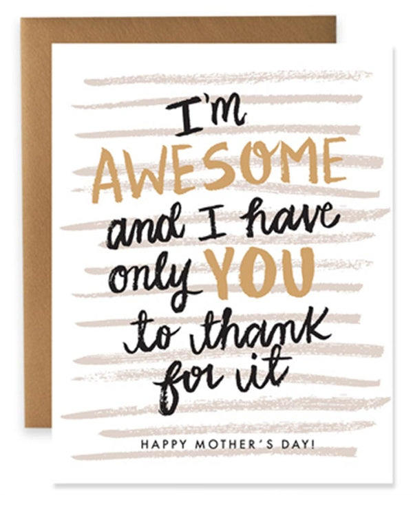 9th Letter Press HD612 Awesome Kid Card