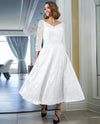 Jade Jasmine J225062 Lace Tea Length Dress Ivory