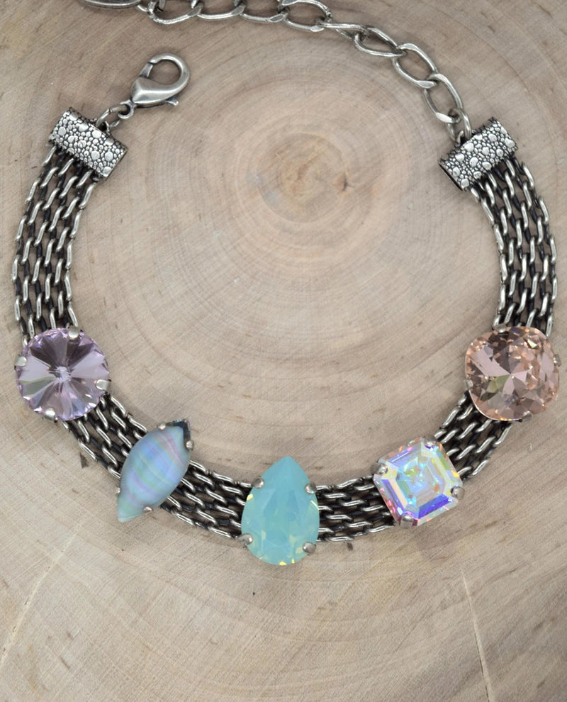 Rachel Marie Designs Amber Mesh Crystal Bracelet Seaside