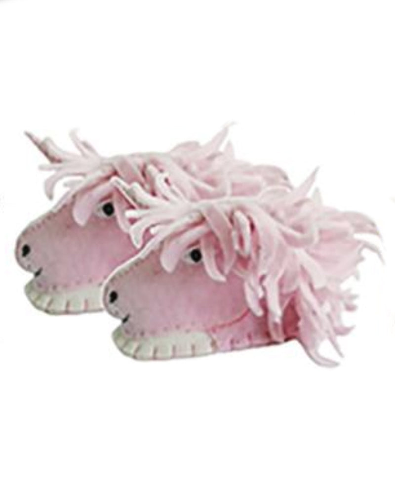 Silk Road Bazaar PN75 Zooties Baby Unicorn Booties handmade wool unicorn slippers for baby