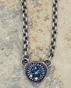 Rachel Marie Designs Darla Heart Necklace Denim Crystal