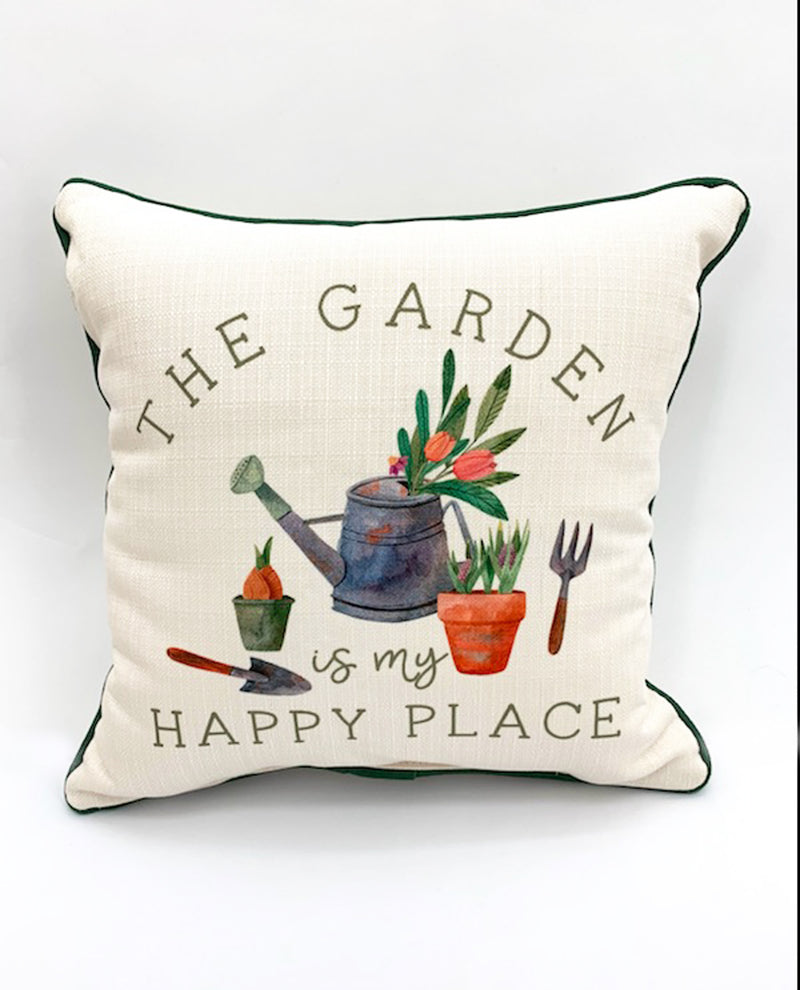 Little Birdie TXT0771P Garden Happy Place Pillow
