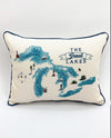 Little Birdie STE0182P Great Lakes Map Pillow