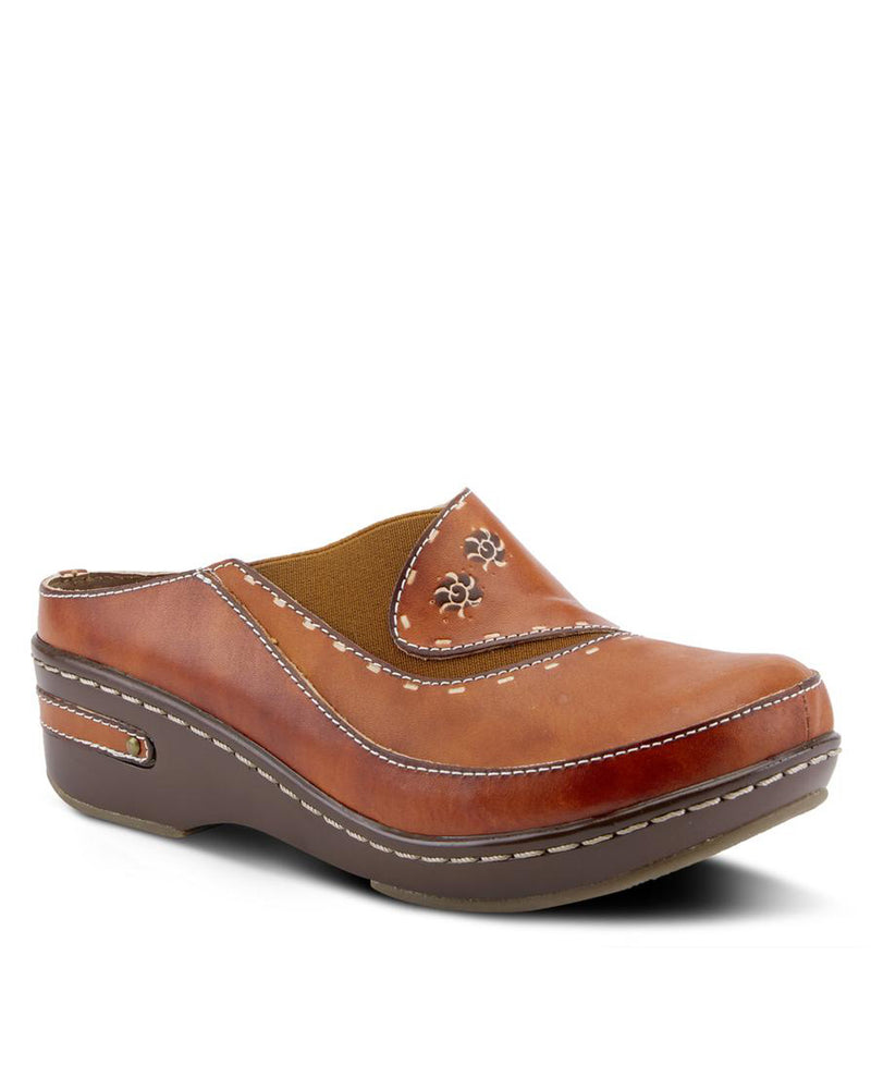 Spring Step CHINO Leather Clog Camel