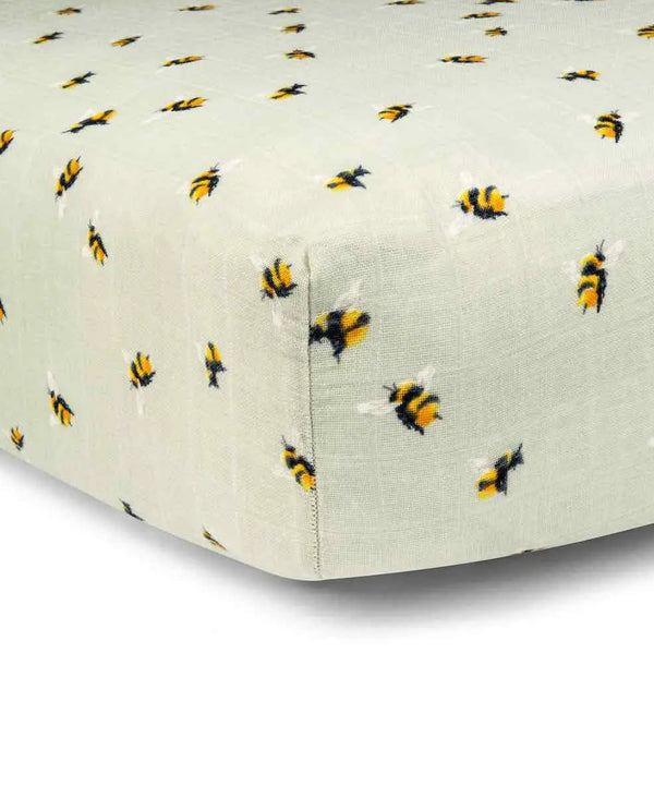 Milkbarn 67118 Bee Bamboo Crib Sheet