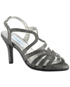 Dyeables PAISLEY Strappy Sparkle Shoe pewter glittery heel strappy sandals 