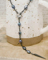 Rachel Marie Designs Seoul Pearl & Cz Necklace Grey