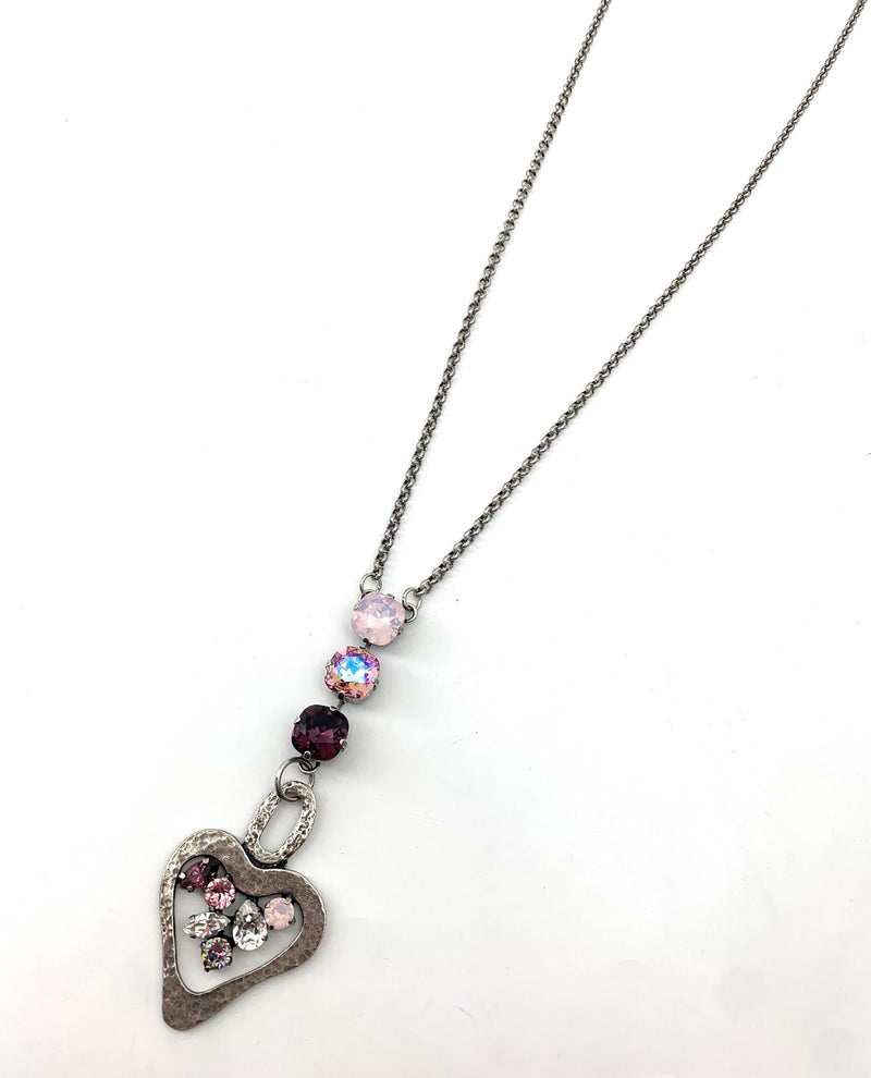 Rachel Marie Designs Kristan Hammered Heart Necklace Regal