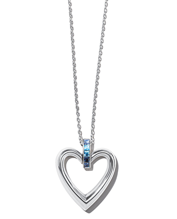 Brighton JM3672 Spectrum Open Heart Necklace Blue