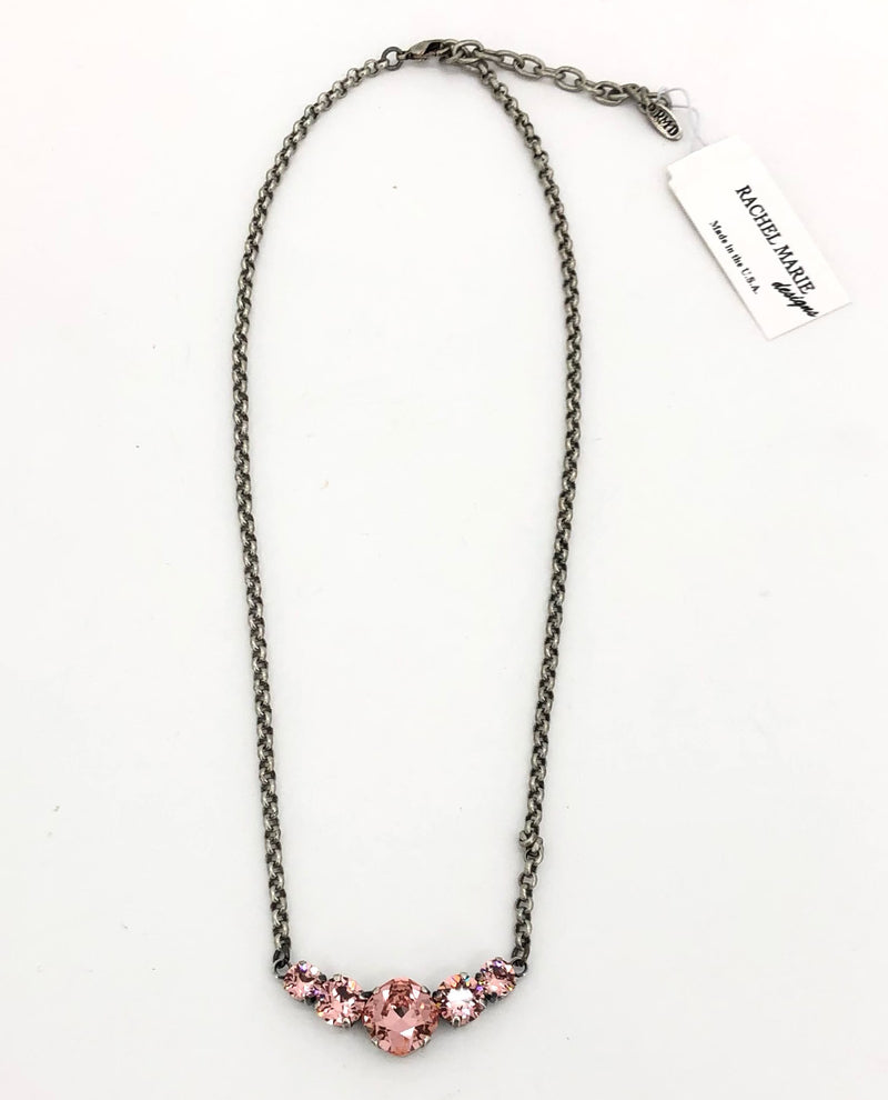 Rachel Marie Designs Donna Crystal Necklace Vintage Rose