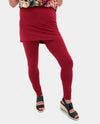 Pure Essence 210-2502FS Legging With Skirt Overlap Crimson