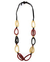 Tagua Jewelry LC342 Emily Necklace Burg Combo