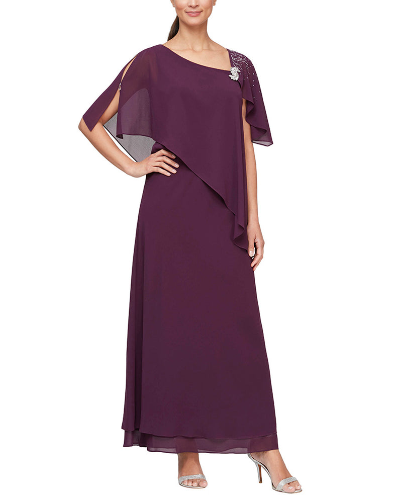 Alex Evenings 8192003 Long Overlay Dress | Mother Of The Bride Dress Alex Evenings 8192003 Long Overlay Dress | Mother Of The Bride Dress