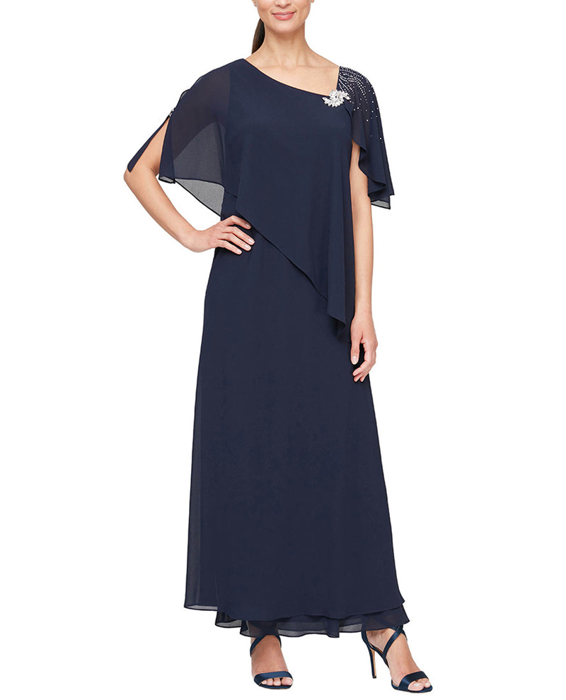 Alex Evenings 8192003 Long Overlay Dress | Mother Of The Bride Dress Alex Evenings 8192003 Long Overlay Dress | Mother Of The Bride Dress