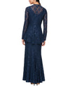 Alex Evenings 81122452 Lace Fit N Flare With Jacket Navy