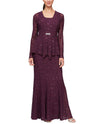 Alex Evenings 81122452 Lace Fit N Flare With Jacket Raisin