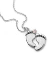 Lauren-Spencer 1835R1-PK It's A Girl Necklace Silver