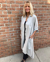 Made in Italy 2667 Faux Suede & Sequin Duster Beige