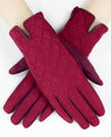 Quilted Solid Glove GL12310 Burgundy
