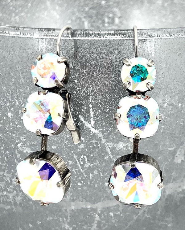 Rachel Marie Designs Shona Triple Drop Leverback Aurora Borealis