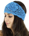 Crochet Headband HB16103 Turquoise