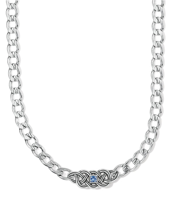 Brighton JM4533 Interlok Lustre Blue Collar Necklace