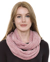 Chenille Infinity Scarf JS1335 Pink