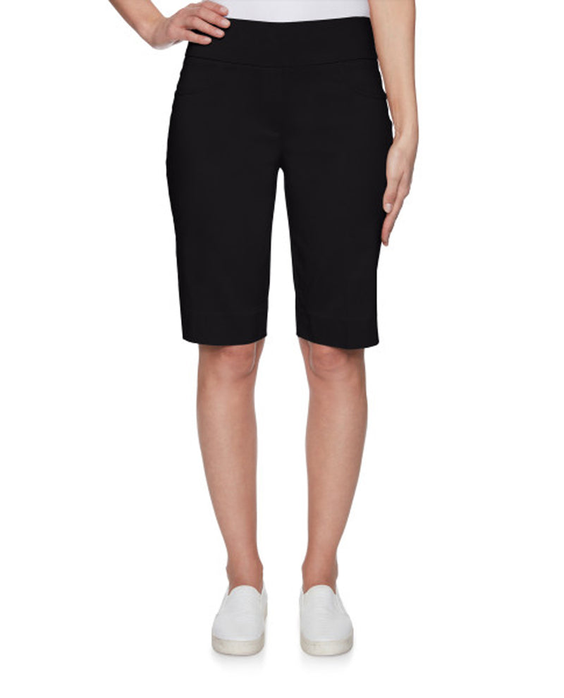 Ruby Rd. 92393 Petite Pull On Tech Shorts Black