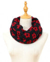 Daisy Knit Loop Scarf QH-455-5 Red