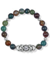 Brighton JF912D Interlok Lustre Jasper Stretch Bracelet Green