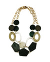 Omala Necklace Dual Layer - Black and Natural N1764E