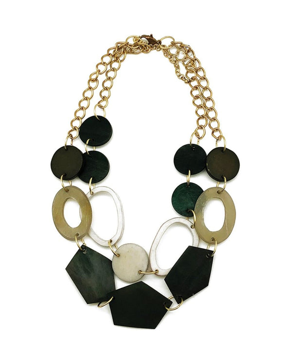 Anju Jewelry - Aadi Leather & Iron Rings Necklace – Kitchen Store
