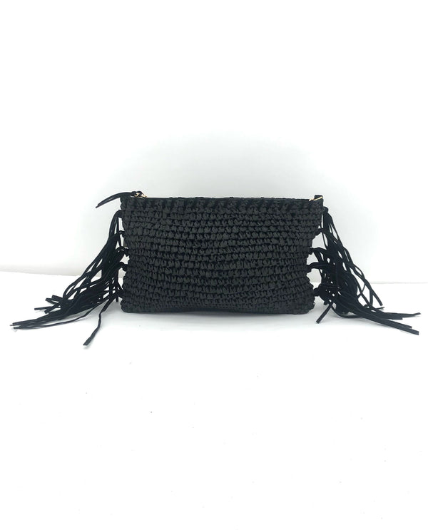 Paper Straw Bag With Fringe P1580S