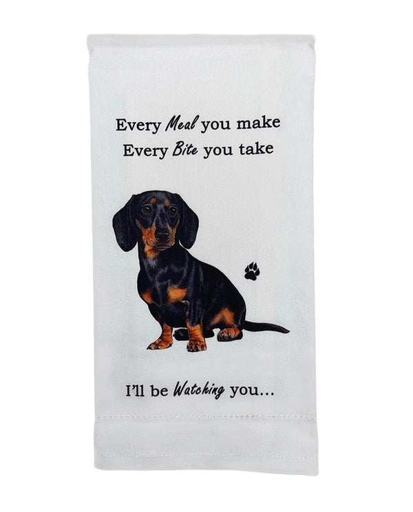 Dachshund, Black Towel 711-14