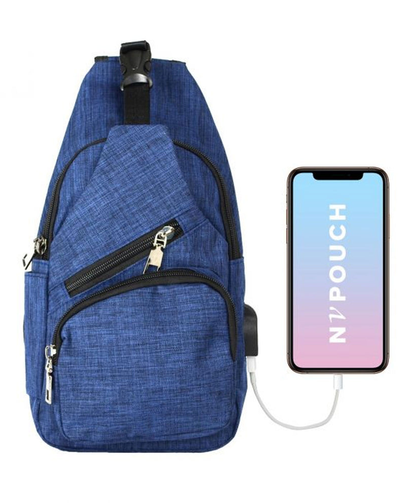 Day Pack Anti-Theft Bag Regular Size Navy